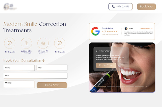 dental clinic website design